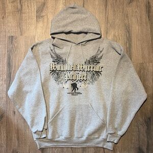 Y2K Soffe Gray Wounded Warrior Project Hoodie